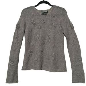 111 State Floral Kid Mohair Wool Blend Long Sleeve Pullover Sweater Size M‎